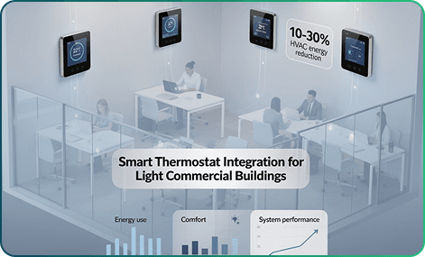 Visualization of smart thermostat integration for light commercial buildings